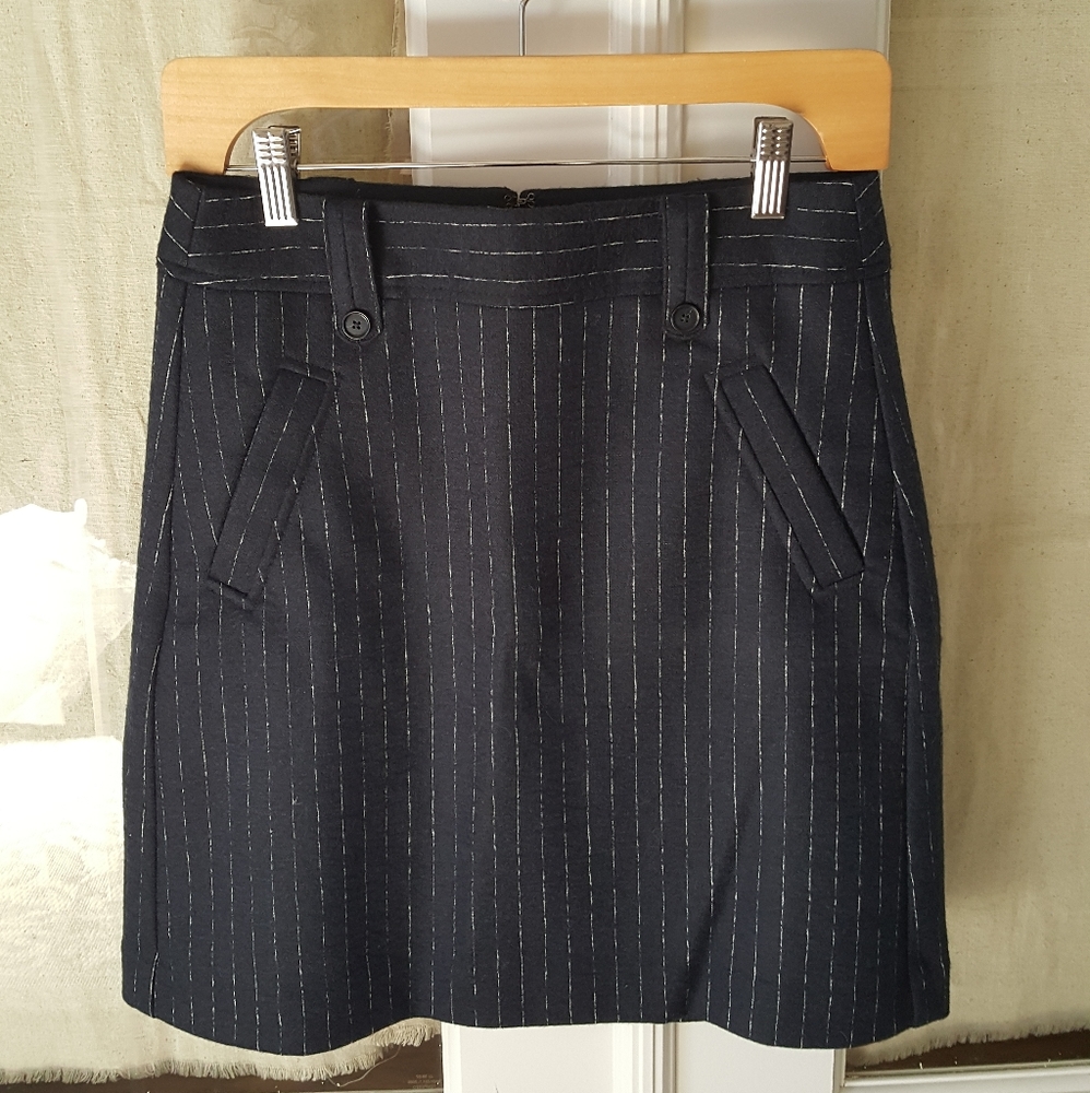 Pinstripe work skirt